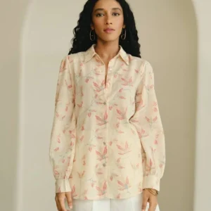 Ethically Made Eco-Friendly Leaf Print Shirt