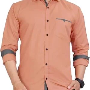COLEBROOK Men's Regular Fit Solid Soft Touch Cotton Casual Shirt